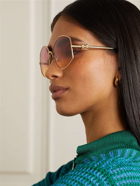 oversized gold round sunglasses|oversized gold sunglasses women.